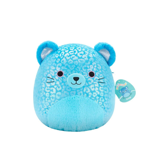 Peluche Squishmallows Sarge le jaguar bleu - 30cm