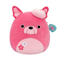 Peluche Squishmallows Élise le bouledogue français - 40cm