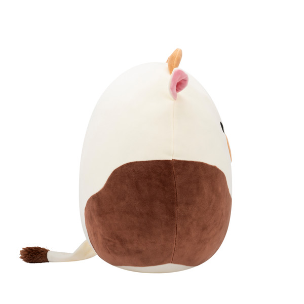 Peluche Squishmallows Ronnie la vache crème et marron - 40cm