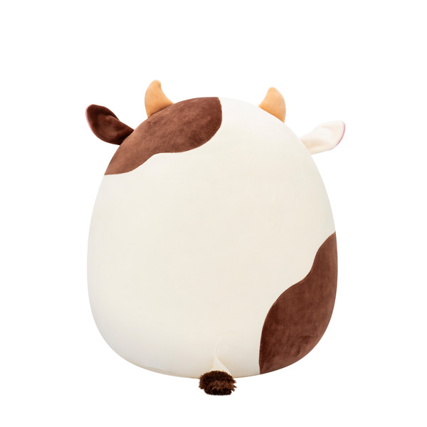 Peluche Squishmallows Ronnie la vache crème et marron - 40cm