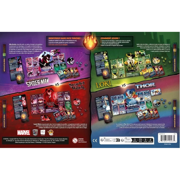 Dice Throne Marvel - Scarlet Witch, Thor, Loki, Spider-Man