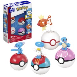 Coffret de 4 Pokémon Eau avec Pokéball