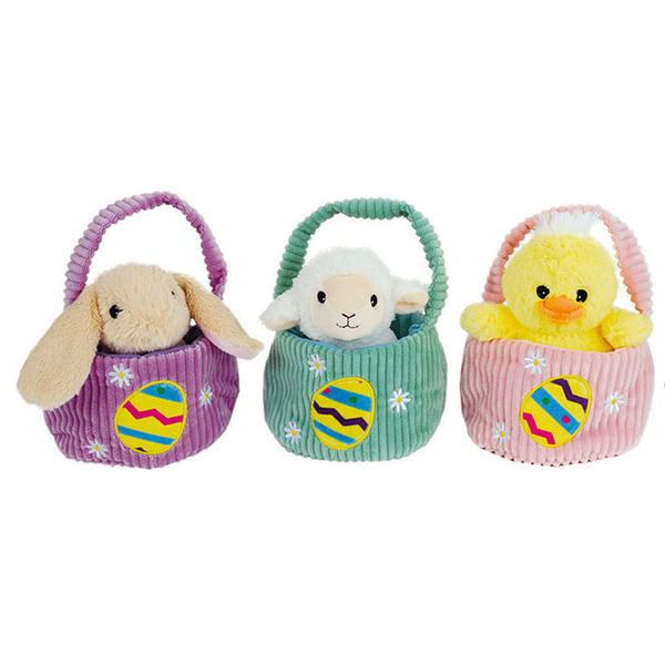 Peluche panier de Pâques 12cm (modèle aléatoire)