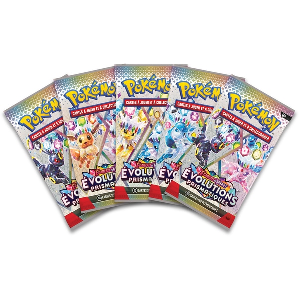 Coffret 5 boosters et classeur Pokémon EV8.5 - Ecarlate et Violet - Evolutions Prismatiques