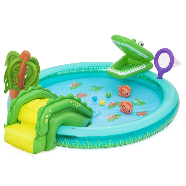 Aire de jeux et piscine gonflable Crocodile Cove