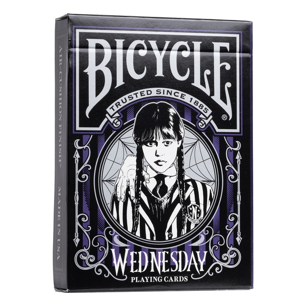 Jeu de 54 cartes Bicycle Mercredi Addams