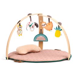 Tapis et arche d'éveil en bois