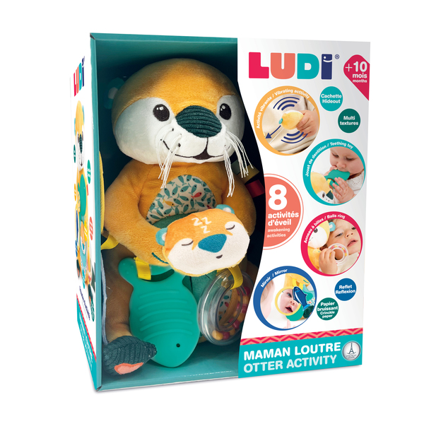 Peluche d activités maman loutre