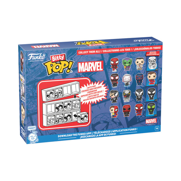 SpiderMan -  Figurine Bitty Pop 4 Pack - Parker Split