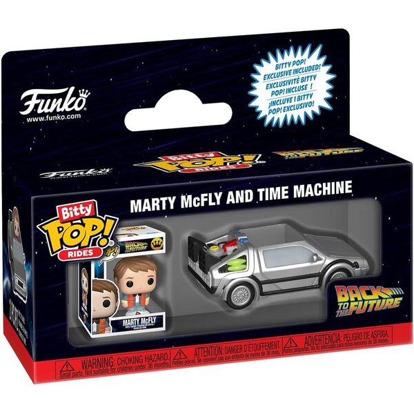 Figurines Bitty Pop! Marty et DeLorean Retour vers le futur