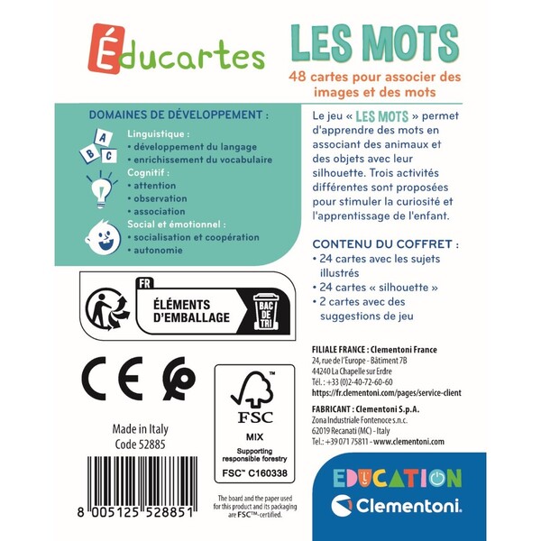 Les Mots - Educartes