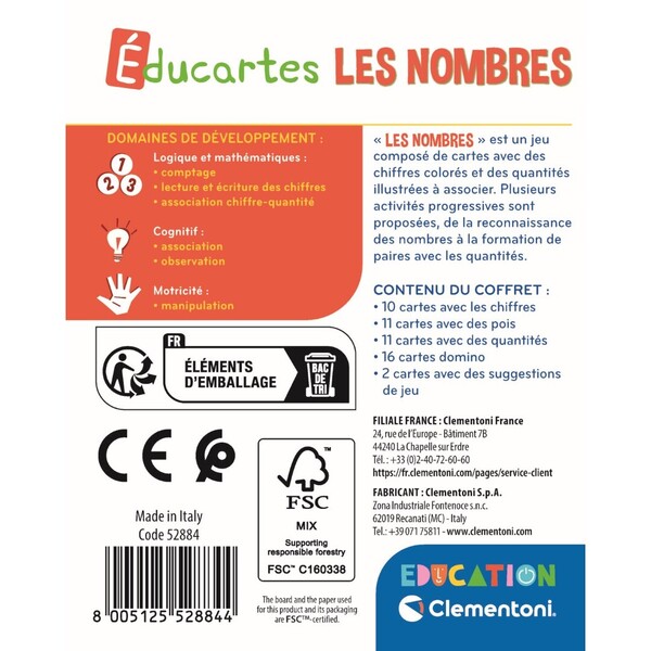 Les nombres - Educartes