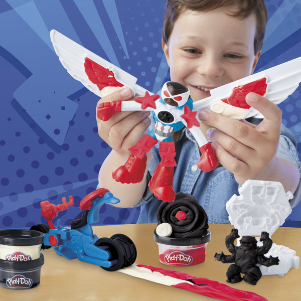 Pâte à modeler - Captain America Moto tranchante - Play-Doh Marvel 