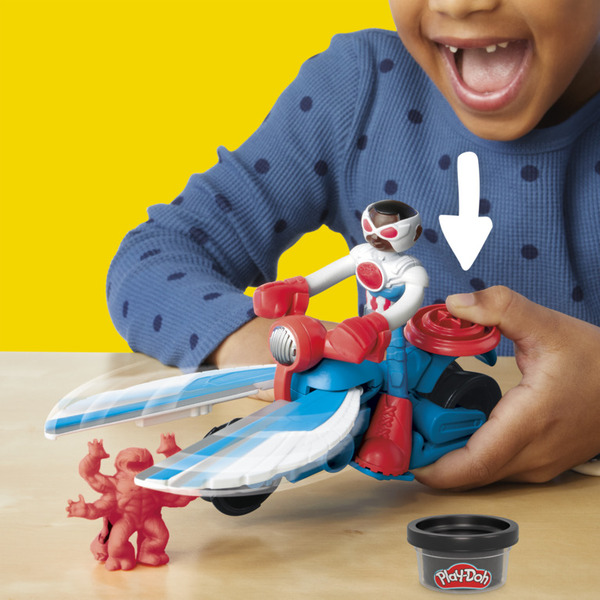 Pâte à modeler - Captain America Moto tranchante - Play-Doh Marvel 