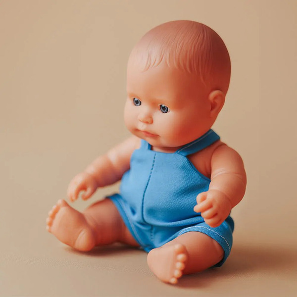 Poupon bébé garçon européen Miniland 21cm