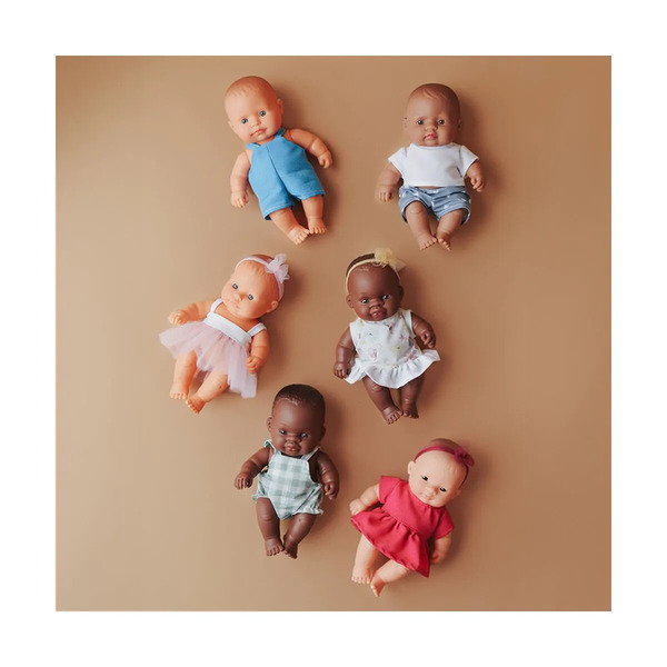 Poupon bébé garçon africain Miniland 21cm
