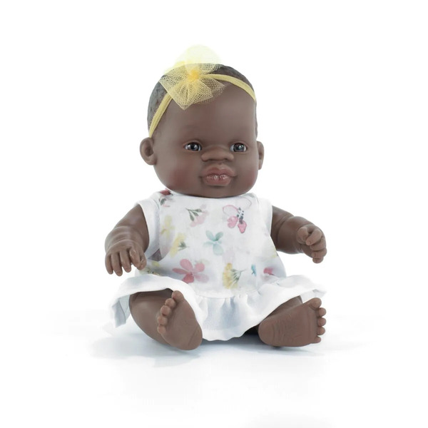 Poupon bébé fille africaine Miniland 21cm