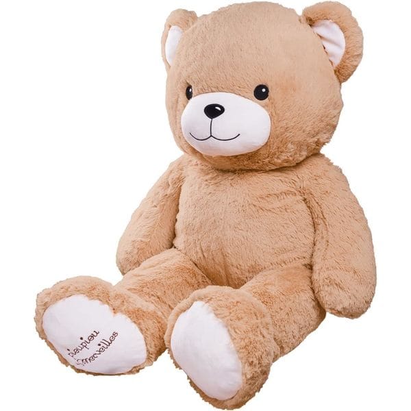 Ours en peluche géant beige Gaston - 100cm