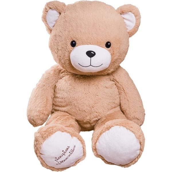 Ours en peluche géant beige Gaston - 120cm