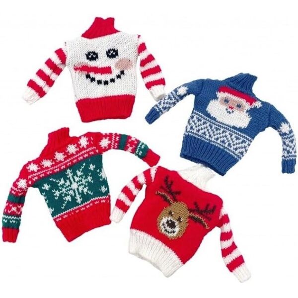 Déguisement pull moche de Noël pour lutin farceur (modèle aléatoire)