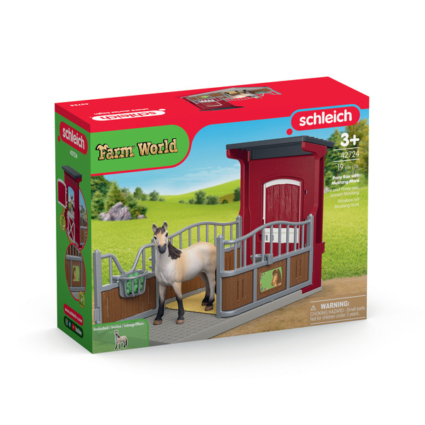 Coffret figurines Box avec Jument Mustang