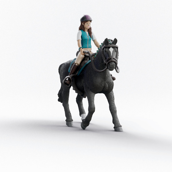 Figurine cavalière Lisa et cheval Storm