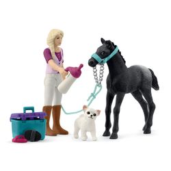 Figurine Sofia soigne son poulain - Mini Monde 