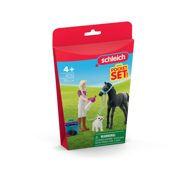 Figurine Sofia soigne son poulain - Mini Monde 