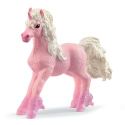 Figurine Poulain licorne fleuri