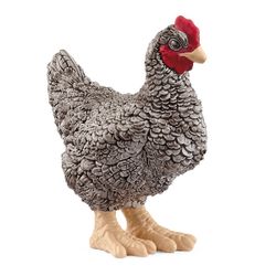 Figurine poule plymouth rock 