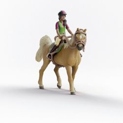 Figurine cavalière Sarah et cheval Mystery