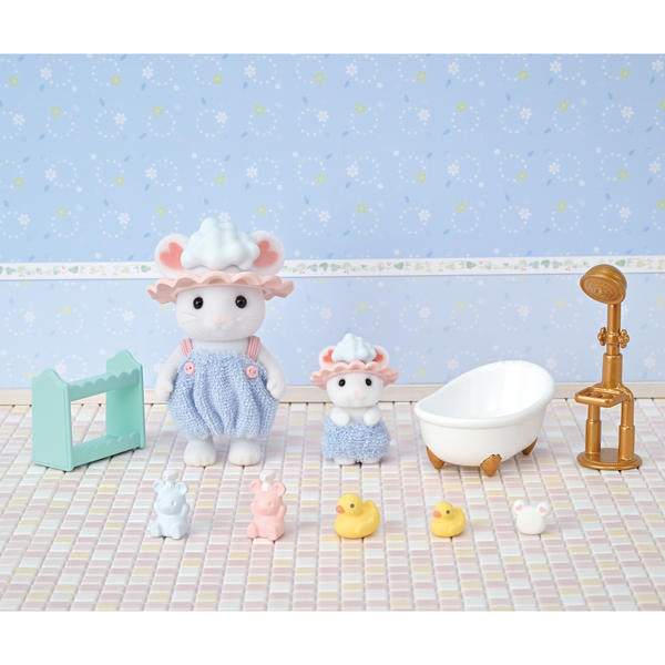 Sylvanian Families - 5808 - Bain frères souris Marshmallow