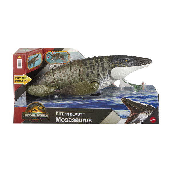 Figurine dinosaure Mosasaurus et mini Dilophosaurus - Jurassic World : Renaissance