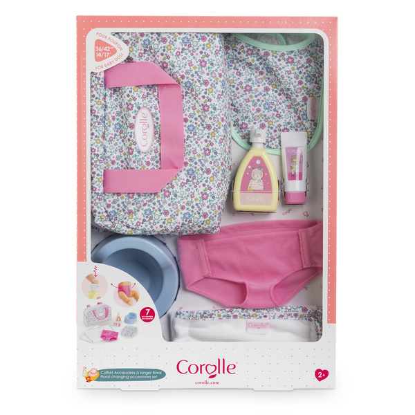 Coffret accessoires à langer floral 