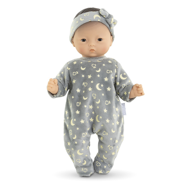 Pyjama gris Brille dans la Nuit - Poupon 30 cm