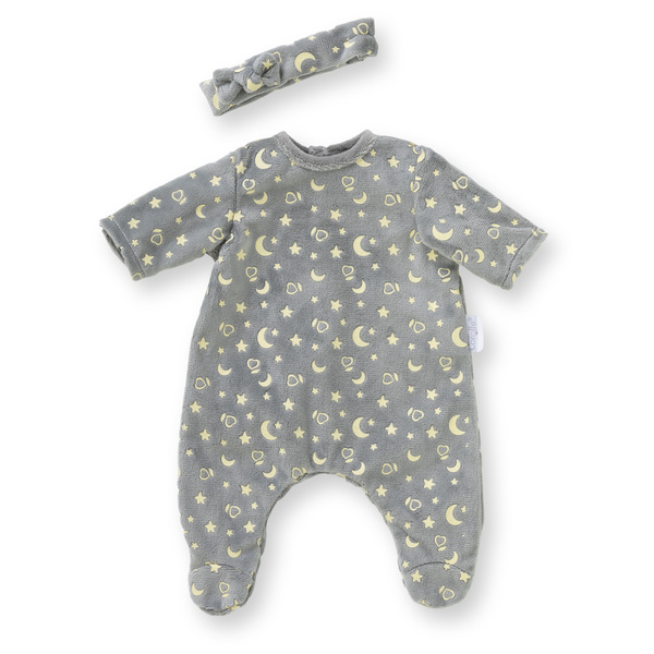 Pyjama gris Brille dans la Nuit - Poupon 30 cm