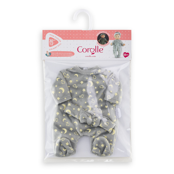 Pyjama gris Brille dans la Nuit - Poupon 30 cm