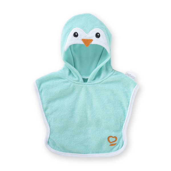 Cape de bain pingouin pour poupon de 30 cm
