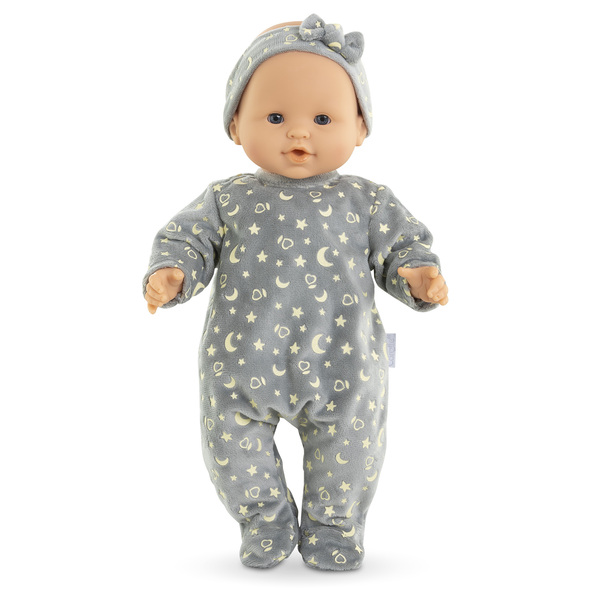 Pyjama gris Brille dans la Nuit - Poupon 36 cm