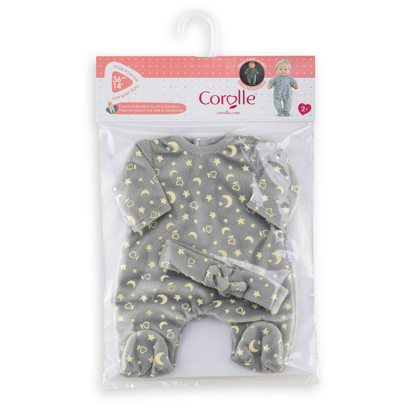 Pyjama gris Brille dans la Nuit - Poupon 36 cm