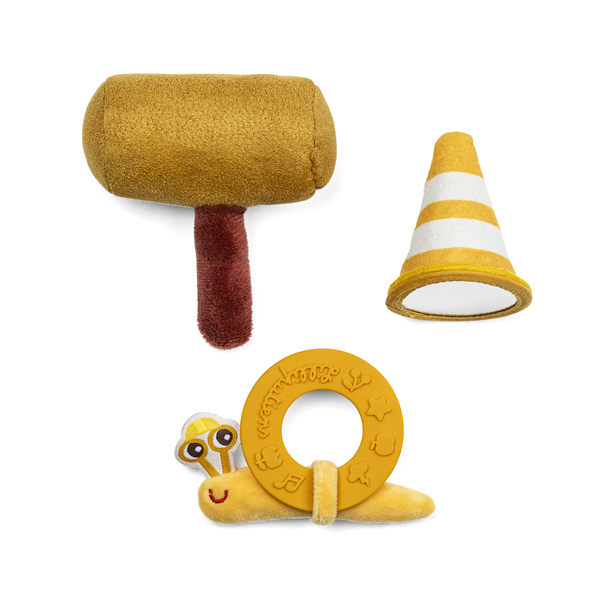 Peluche multi-activités Jules le chien bricoleur 