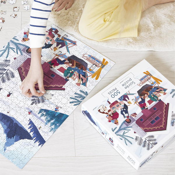 Puzzle Hiver à La Montagne - 500 pièces 