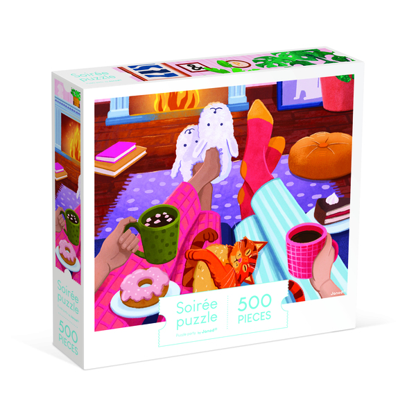 Puzzle soirée au coin du feu 500 pièces