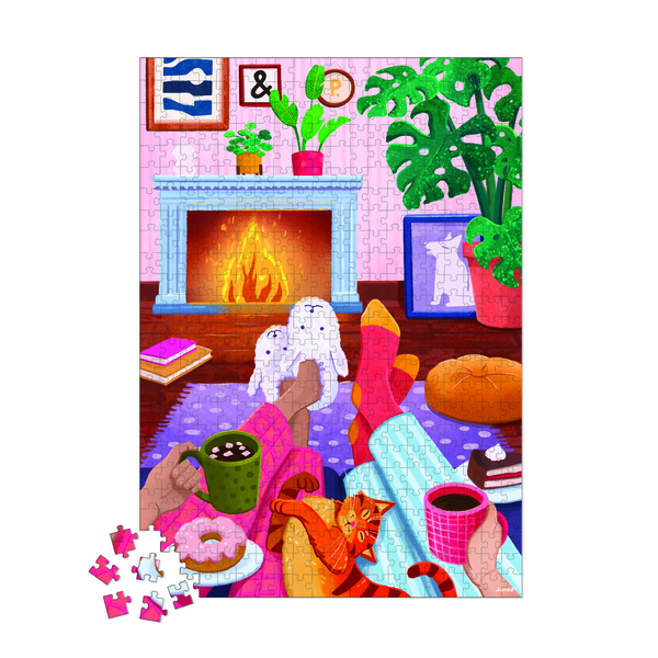 Puzzle soirée au coin du feu 500 pièces