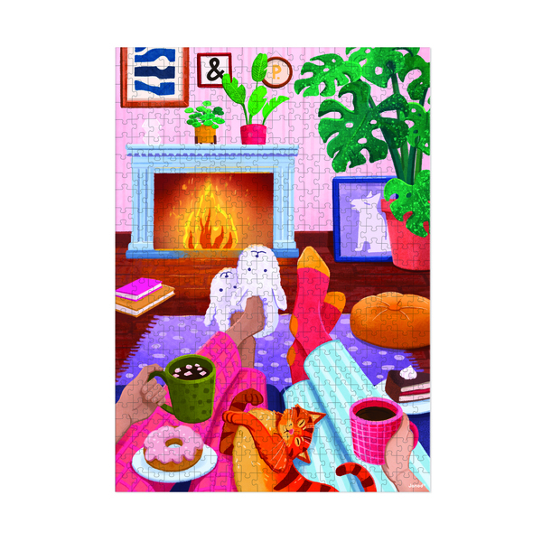 Puzzle soirée au coin du feu 500 pièces