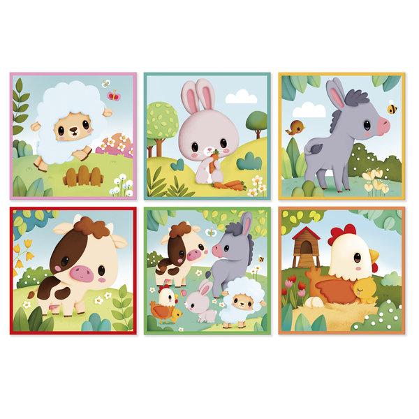 Puzzle cubes Animaux - Ferme