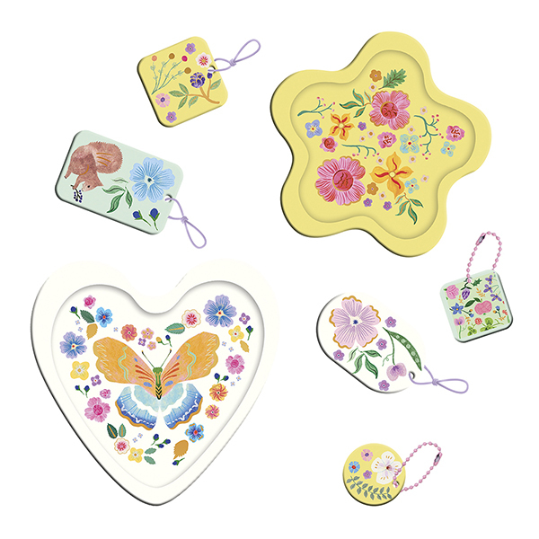 Moulage jardin fleuri