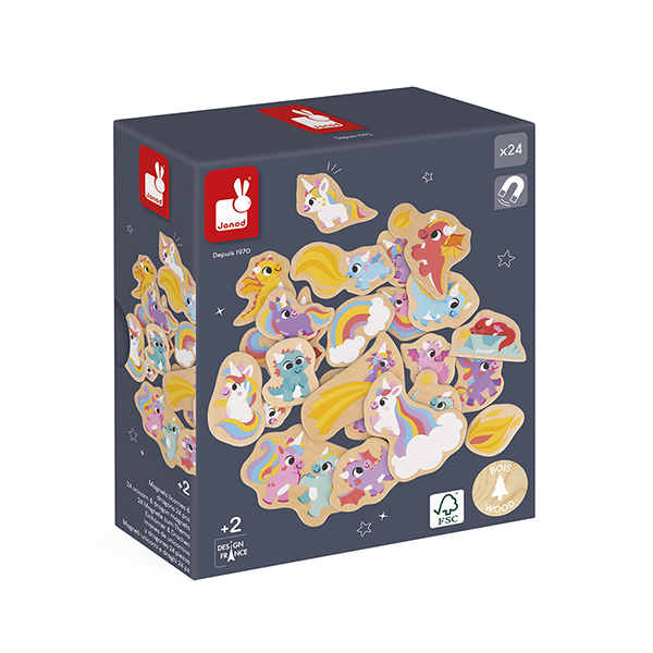 Magnets Licornes et dragons 24 pièces