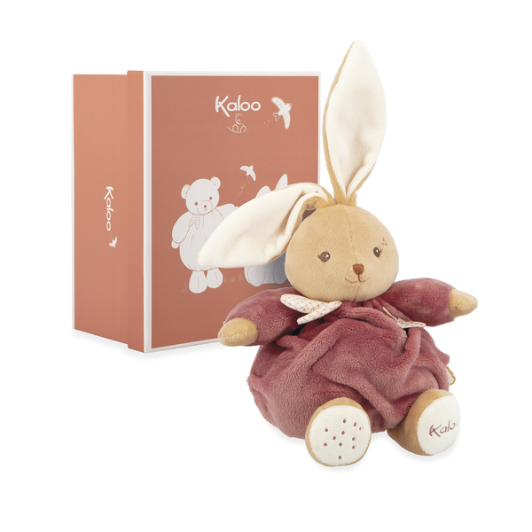 Lapin en peluche bordeaux 17 cm