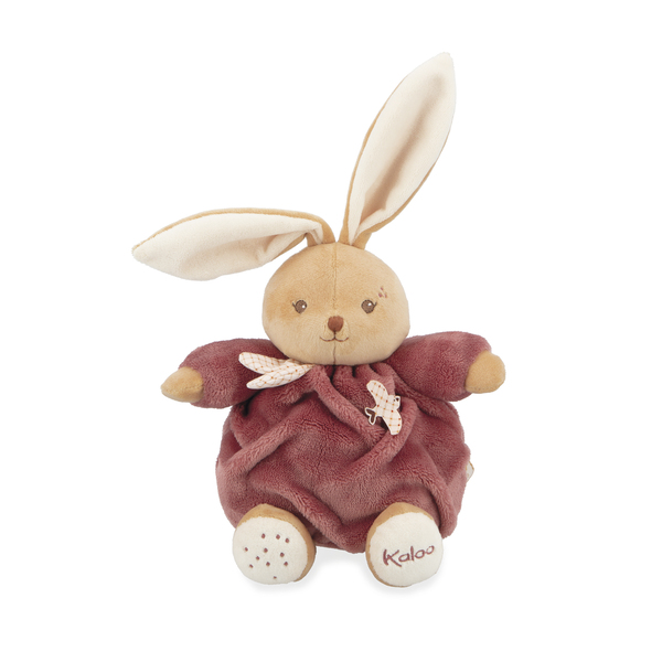 Lapin en peluche bordeaux 17 cm